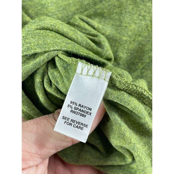 C Est 1946 Shirt Womens Small Green Round Neck Stretch Long Sleeve Casual - Picture 9 of 10